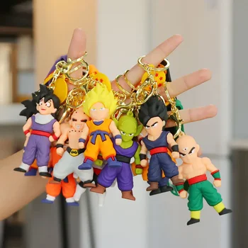 Аниме Мультфильм Dragon Ball Keycahin Goku Buu Модный Брелок Для Ключей От Автомобиля Милые Куклы Рюкзак Кулон Украшения Аксессуары Праздничные Подарки
