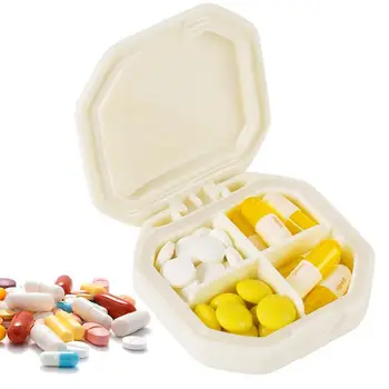Персональный дозатор таблеток Портативные утолщенные дорожные коробки для лекарств, устойчивые к разрыву, Органайзер для хранения таблеток, Многофункциональный большой