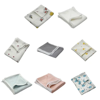 Одеяла для колясок N80C, Банное полотенце, Прочные впитывающие пеленки, Многослойное одеяло