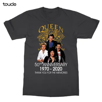 Новая 50-я Годовщина Группы Queen, Спасибо За Воспоминания, Мужская футболка Унисекс S-5Xl Xs-5Xl, Индивидуальный Подарок, Креативная Забавная Футболка