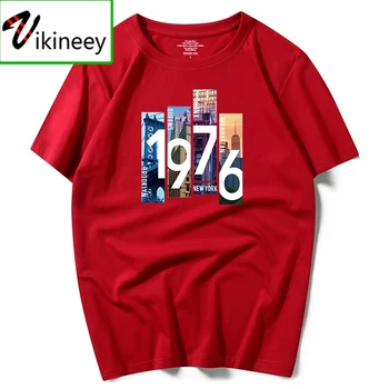 2020 Новая брендовая футболка с принтом 1976 года, мужская рубашка с короткими рукавами из 100% хлопка, мужская футболка 3XL, летняя мужская одежда большого размера
