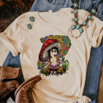 Волшебные грибы Инопланетная Психоделическая футболка женская harajuku Японский забавный топ женский y2k дизайнерская одежда