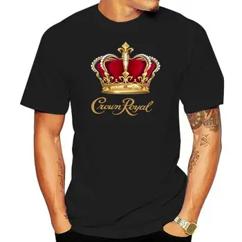 Новая популярная Мужская Черная футболка Canadian Whisky Crown Royal BlackWhite S-3XL