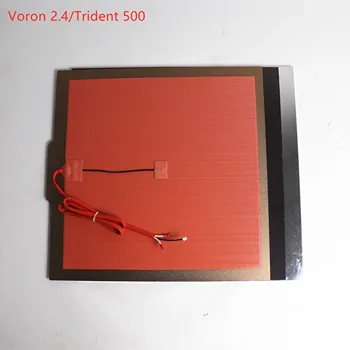Blurolls Voron 2.4 Trident 3d-принтер 500x500 мм Строительная Плита Из Литого Алюминия 1300 Вт Силиконовый Нагреватель Двухсторонний Лист PEI