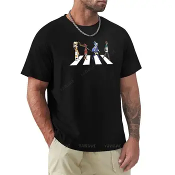 футболка мужская хлопковая футболка Isekai Road, летний топ, рубашка с животным принтом для мальчиков, больших и высоких для мужчин, летняя футболка для мужчин