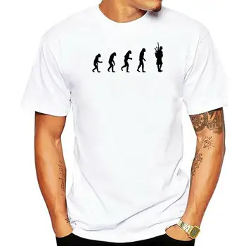 Женская футболка Teeloose slim Evolution Of Man To Bagpipes Player, топы для девочек, футболка в стиле Харадзюку в подарок