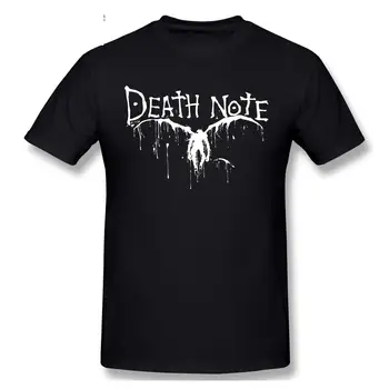 2021 Модная графическая футболка С логотипом Аниме DEATH NOTE (2), Повседневная Мужская футболка с коротким рукавом и Круглым вырезом из 100% Хлопка, Топ
