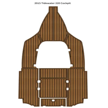 2015 Tidewater 220 Коврик Для Кокпита Лодки EVA Из Вспененного Тикового Дерева Коврик Для Пола Палубы Самоклеящийся