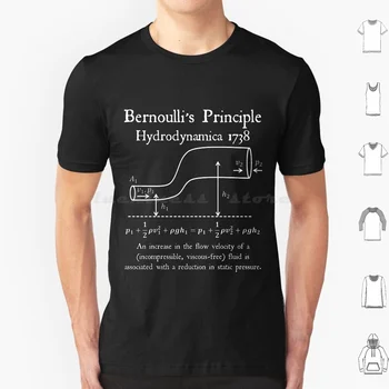 Принцип Бернулли Гидродинамика Винтажный Математический Дизайн На Черном Фоне Футболка Хлопковая Мужская Женская С Принтом Своими руками Daniel Bernoulli