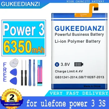 Аккумулятор GUKEEDIANZI для Ulefone Power 3 3S Power3 Power3S, 6350 мАч, аккумулятор большой мощности