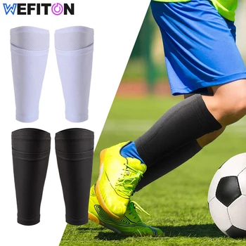 1 пара детских футбольных носков с защитой голени, дышащие защитные чехлы для голени, держатели для защиты голени, Футбольные носки с карманами