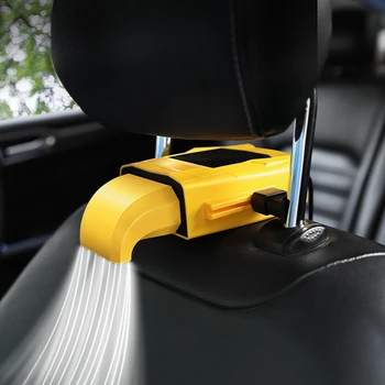 Портативный вентилятор для автокресла 5V USB Перезаряжаемый автоматический вентилятор для сидения, 3-ступенчатый регулируемый вентилятор охлаждения заднего сиденья автомобиля, воздушный вентилятор для транспортных средств