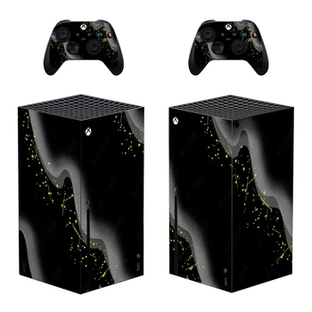 Черный Стиль Xbox Series X Скин-Наклейка для Консоли и 2 Контроллеров, Виниловая Наклейка Защитных Скинов Style 1
