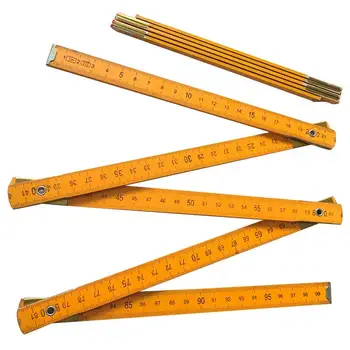 Складная Измерительная палочка, 1 Метровая Деревянная Измерительная линейка, Плотницкая линейка, Метрическая шкала, линейка для рисования, учебные принадлежности