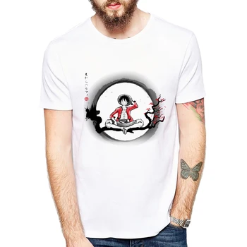 Футболка с чернилами из японского аниме, повседневная футболка homme с круглым вырезом, уличная мужская футболка, одежда отаку для мальчиков, летние футболки