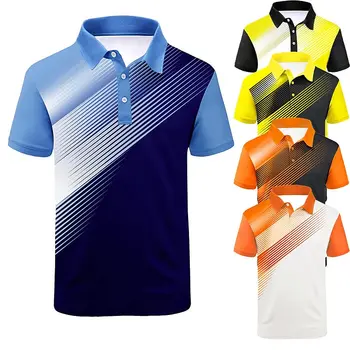 Мужская рубашка поло для мужчин, одежда с 3D принтом, летние мужские топы с коротким рукавом, уличная одежда, одежда для гольфа, Одежда для мужчин на открытом воздухе