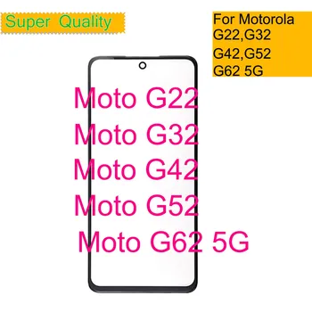 Для Motorola Moto G22 G32 G42 G52 G62 5G Сенсорный Экран Передняя Внешняя Стеклянная Панель ЖК-Объектив С Заменой OCA