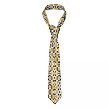 Мужской галстук Slim Skinny в этническом стиле Бохо, геометрический галстук, Модный галстук свободного стиля, мужской галстук для вечеринки, свадьбы