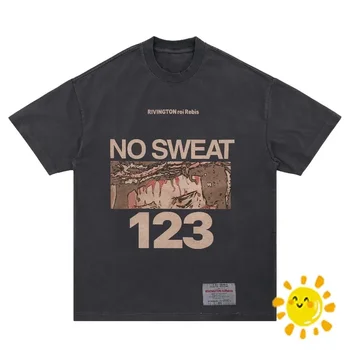 Новая Выстиранная футболка NO SWEAT RRR123 Для Мужчин и женщин RRR-123, Футболки, футболка в стиле Хип-хоп