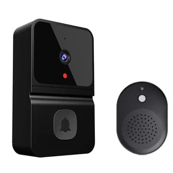 Беспроводная камера видеодомофона с беспроводным перезвоном, домофон HD Ночного видения WiFi Перезаряжаемый дверной звонок безопасности