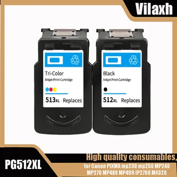 Vilaxh Совместимый PG512 CL513 для Canon pg 512 cl 513 чернильный картридж для принтера Pixma MP230 MP250 MP240 MP270 MP480 MX350 IP2700