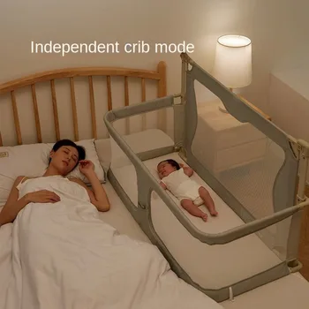 Детская кроватка, средняя детская кроватка для новорожденных, многофункциональное переносное ограждение, маленький