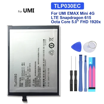 Сменный аккумулятор TLp030EC для UMI EMAX Mini 4G LTE, восьмиядерный процессор Snapdragon 615, 5,0 