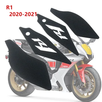 Боковые Накладки На Топливный Бак Мотоцикла, Защитные Наклейки, Наколенник, Тяговая Накладка Для Yamaha YZF R1 R1M YZFR1 YZF-R1 2020 - 2021