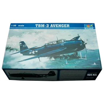 Трубач 02234 1: 32 США TBM-3 Avenger Торпедо-штурмовик Военная сборка Пластиковая игрушка Набор для сборки модели ручной работы
