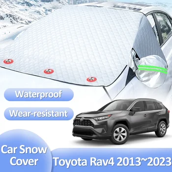 Снежные Чехлы для Toyota Rav4 XA40 XA50 XLE Hybrid 2013 ~ 2023 Зимние Ветровые Стекла С Защитой от Замерзания, Внешние Аксессуары для Авто