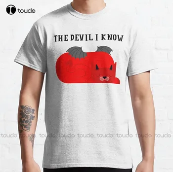 The Devil I Know, Дьявольская кошка Суки Уотерхаус, классическая футболка с белым воротничком Женская уличная одежда с круглым вырезом, мужские футболки оверсайз