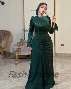 Fashionvane Arabia Женская одежда С круглым вырезом, платья для выпускного вечера, Длинные рукава, Вечерняя вечеринка в Дубае, торжественное мероприятие, Vestidos