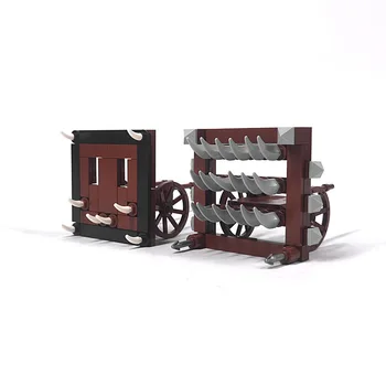 Средневековые Военные Строительные Блоки MOC Осадная Машина С Шипами Осадные Машины Модель Оружия Кирпичи Игрушки, Совместимые С LEGO