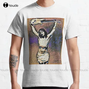 Классическая футболка Jesus Christ Guitar - John, женская белая рубашка, изготовленная на заказ, футболка с цифровой печатью для подростков, унисекс, новинка Xs-5Xl