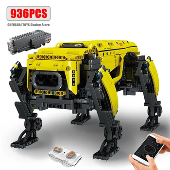 Технические игрушки-роботы, Радиоуправляемая моторизованная модель Boston Dynamics Big Dog AlphaDog, строительные блоки, кирпичи, игрушки для детей, рождественские подарки