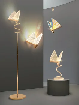 Настольная лампа с бабочкой, прикроватная лампа для главной спальни, креативный и уютный торшер для гостиной и кабинета