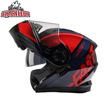 Персонализированный откидной мотоциклетный шлем модульной безопасности для скоростного спуска по мотокроссу с полным покрытием Casco Moto Для мужчин и женщин, одобренный ЕЭК