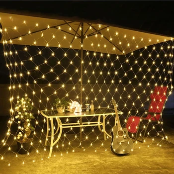 Рождественские Светодиодные лампы для рыболовной сети, струны для звездного освещения, водонепроницаемые рождественские огни на открытом воздухе, Декор, Кусты, Вечеринка в саду, Рождество