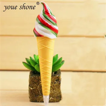 YOUE SHONE 1 шт./лот, шариковая ручка для моделирования мороженого, пластиковая ручка, 6 цветов для школьного офиса, 0,7 мм