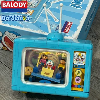 BALODY Doraemon TV строительные блоки Minamoto Shizuka Nobita Nobi модель машины времени Kawaii собранные детские игрушки подарок на день рождения