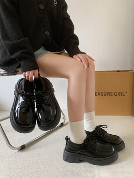 Обувь, женские тапочки, Бежевые босоножки на каблуке, Средняя платформа 2023, Мягкая черная осенняя искусственная резина с перекрестной шнуровкой, круглый носок, базовая ткань