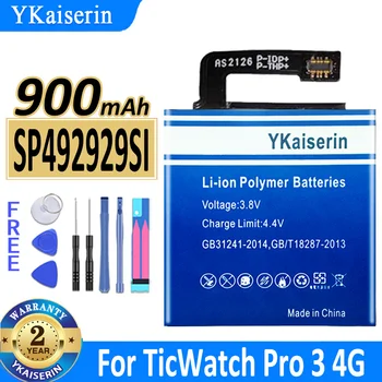 850 мАч/900 мАч YKaiserin Аккумулятор SP492929SI Для Спортивных Смарт-часов TicWatch Pro 3 Pro3 4G Bateria