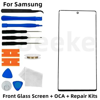 Экран из Переднего Стекла + OCA Для Samsung Galaxy S23 S22 S21 S20 S10 S9 Plus Lite Note 9 10 20 Ultra Сенсорный ЖК-дисплей + Инструменты