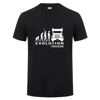 Мужская футболка Evolution Trucking из хлопка с коротким рукавом, мужская футболка для водителя, топы, подарочная футболка TM-014
